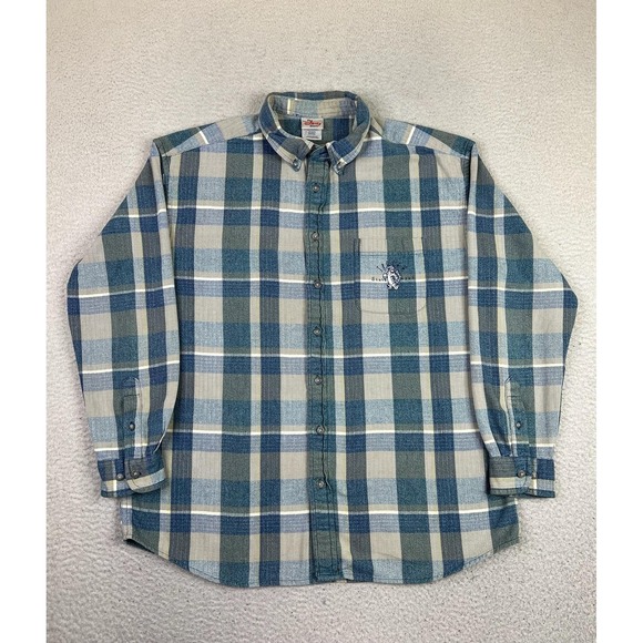 The Disney Store Other - The Disney Store Tigger Shirt Mens Large Blue Plaid Button Up Embroidered Pooh